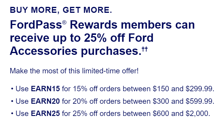 Ford F-150 Fordpass members discounts up to 25% + 25% Cashback 1714095341829-oa