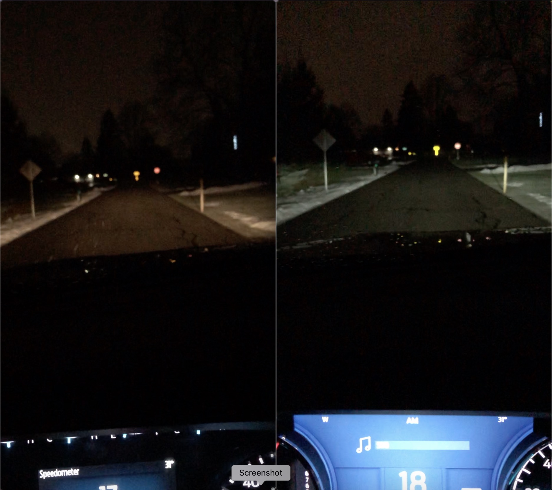 Ford F-150 Halogen vs LED headlights on 2021 F-150 -- real world comparison pics 5