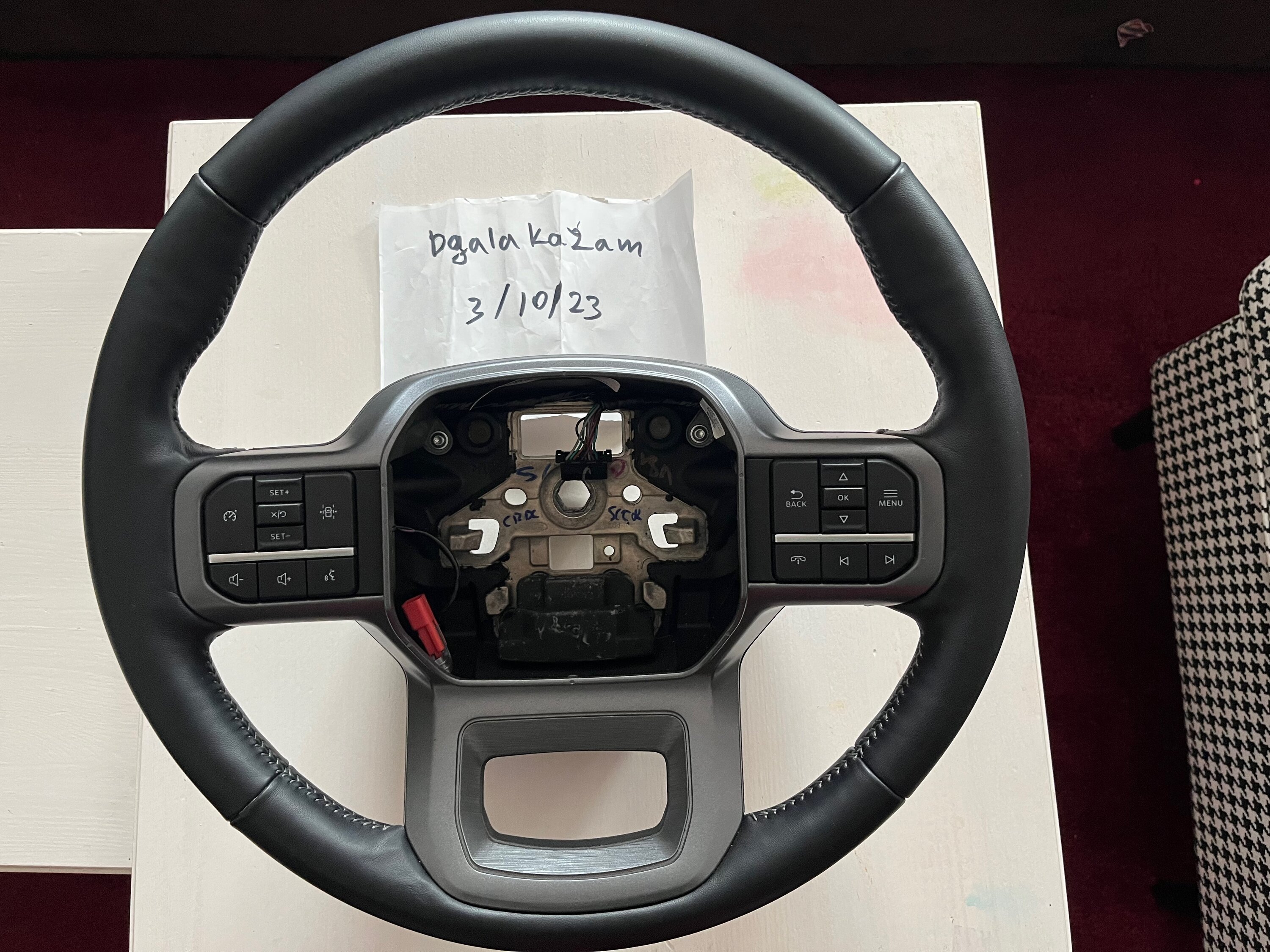 Ford F-150 Leather Steering Wheel ML3B-3600-PC319W (from 2021 Lariat 500A) IMG_8027