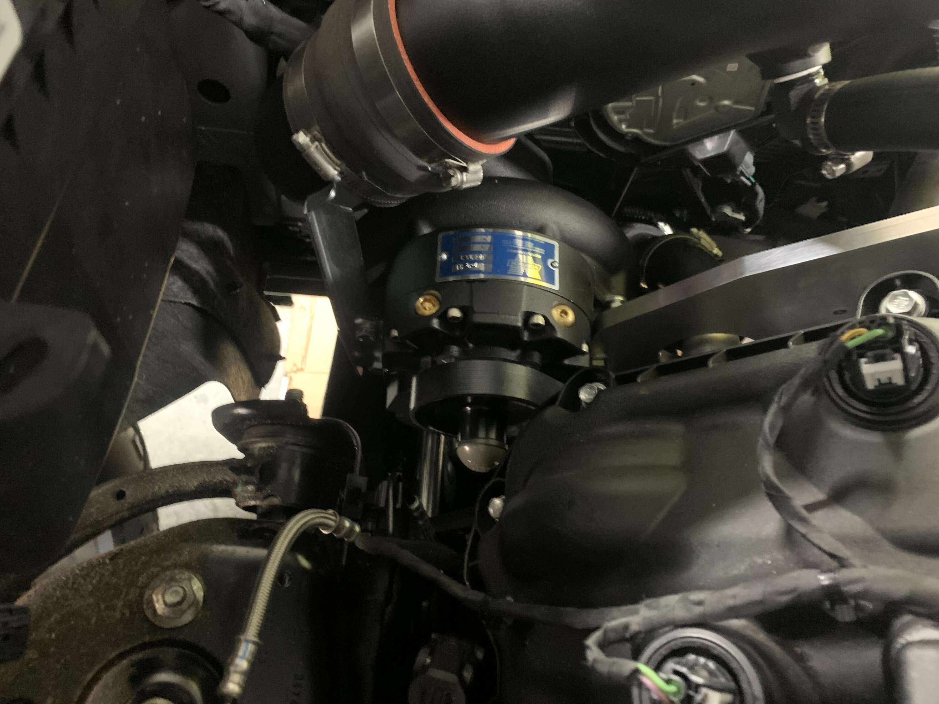 Ford F-150 Vortech V3-SI Beefcake Supercharger Kit Installed on 2023 F150 XLT v3si-mounted