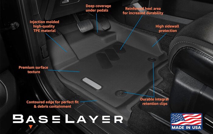 15% off forum discount on Baselayer premium all-weather floor mats + Vehicle OCD center console organizers -- Made in USA!